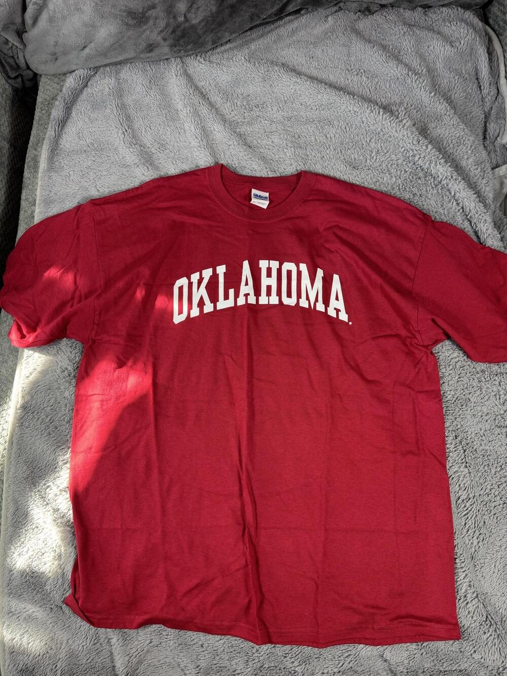 Oklahoma Sooners Shirt Mens 2XL Red NCAA Football Gildan Ultra Cotton Tee